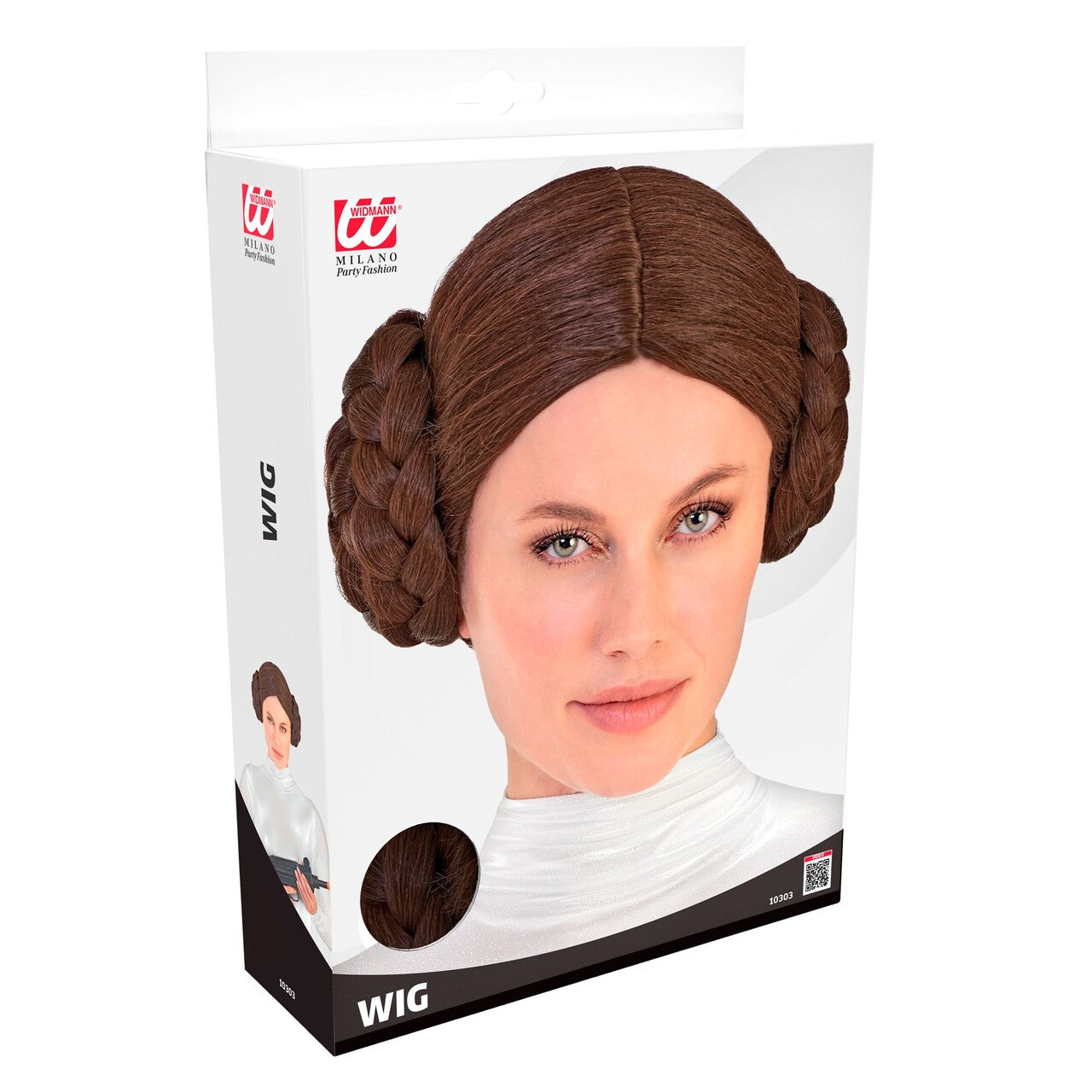 Op deze afbeelding zie je een Accessoires, van het merk Widmann. Galaxy Princess Pruik