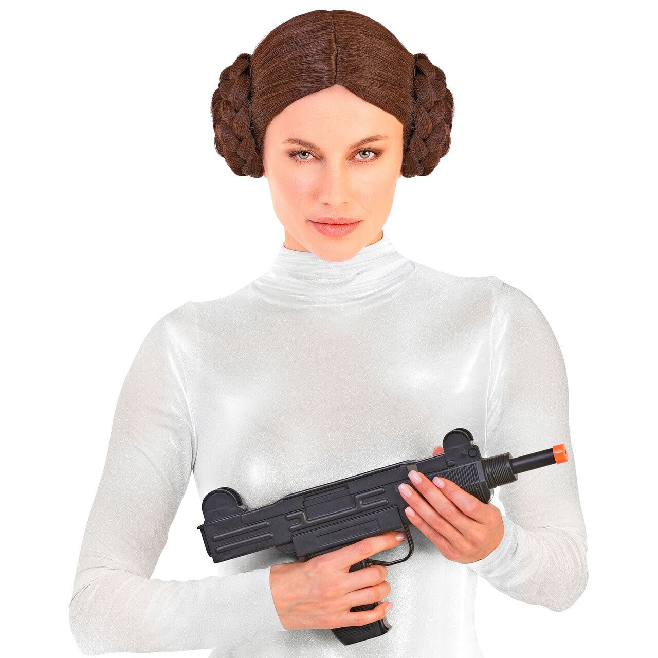 Op deze afbeelding zie je een Accessoires, van het merk Widmann. Galaxy Princess Pruik