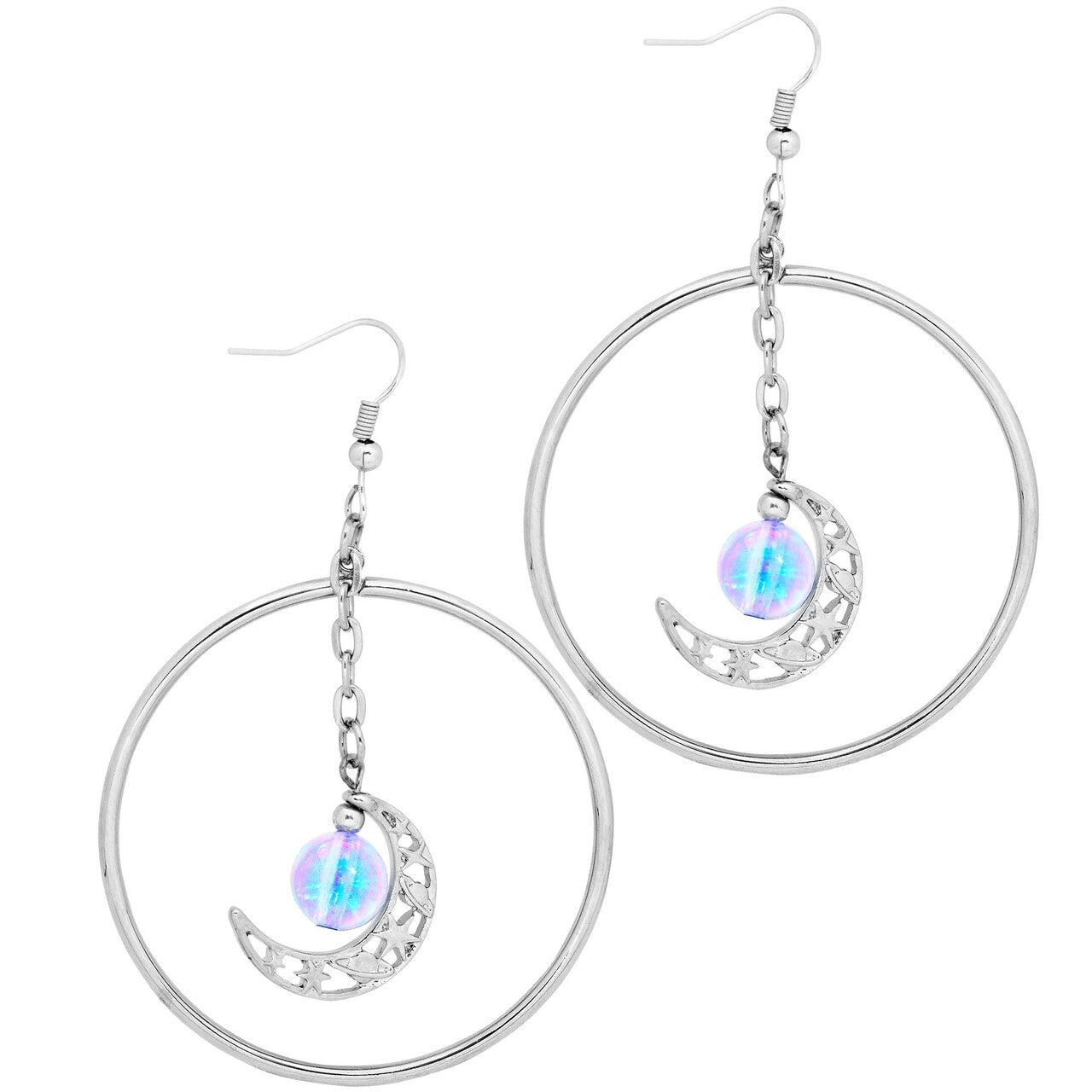 Op deze afbeelding zie je een Accessoires, van het merk Widmann. Mystieke Maan Oorbellen