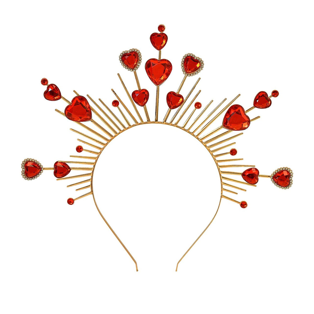 Op deze afbeelding zie je een Accessoires, van het merk Widmann. Red Hearts Tiara