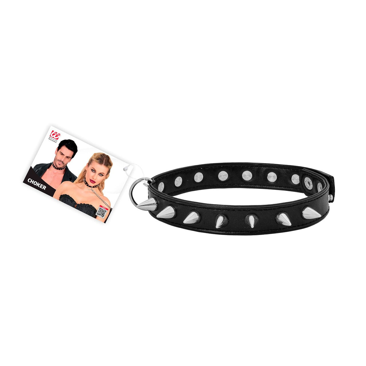 Op deze afbeelding zie je een Accessoires, van het merk Widmann. Spiked Choker