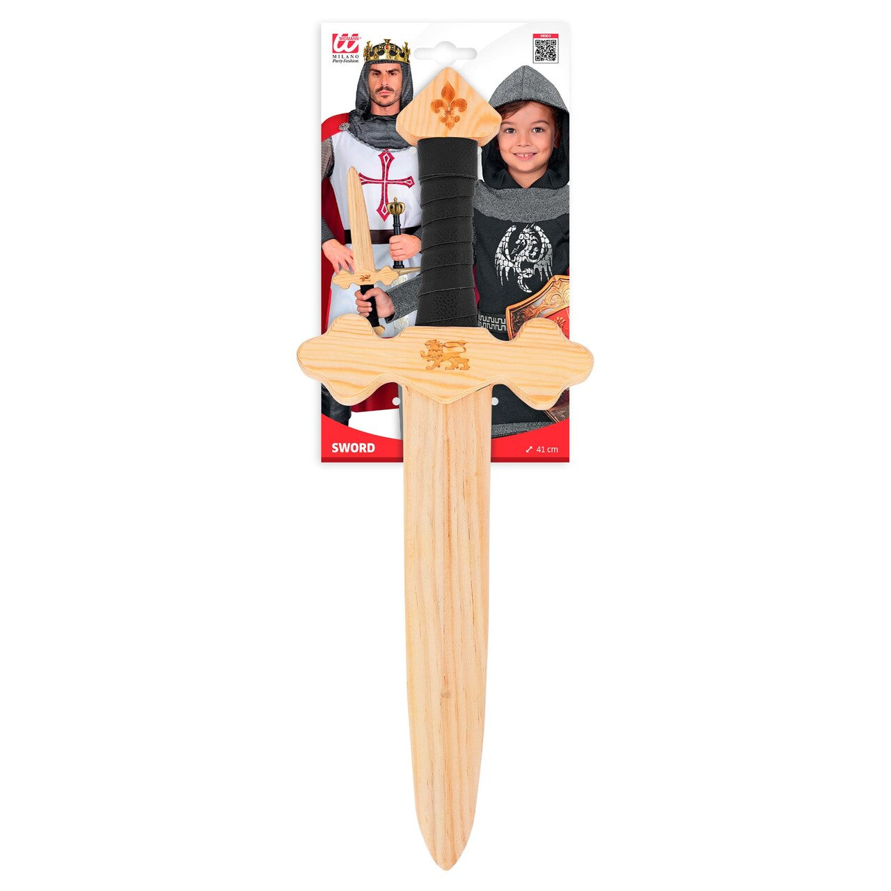 Op deze afbeelding zie je een Accessoires, van het merk Widmann. Houten Speelzwaard Ridder