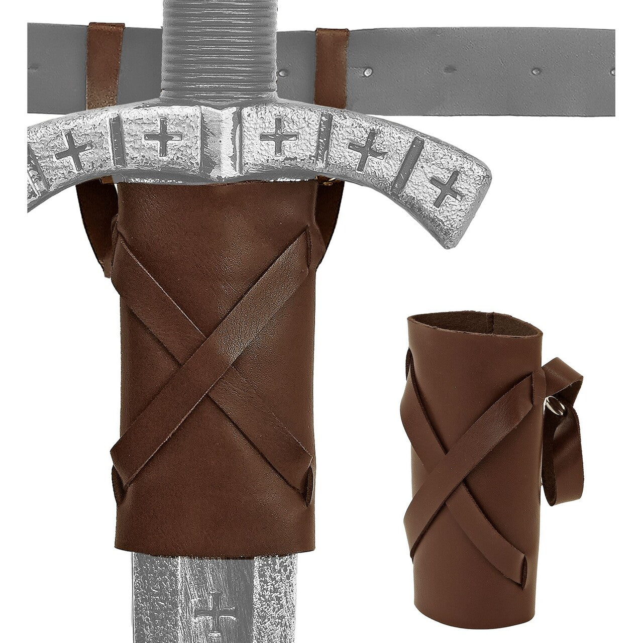 Op deze afbeelding zie je een Accessoires, van het merk Widmann. Zwaard Holster Bruin