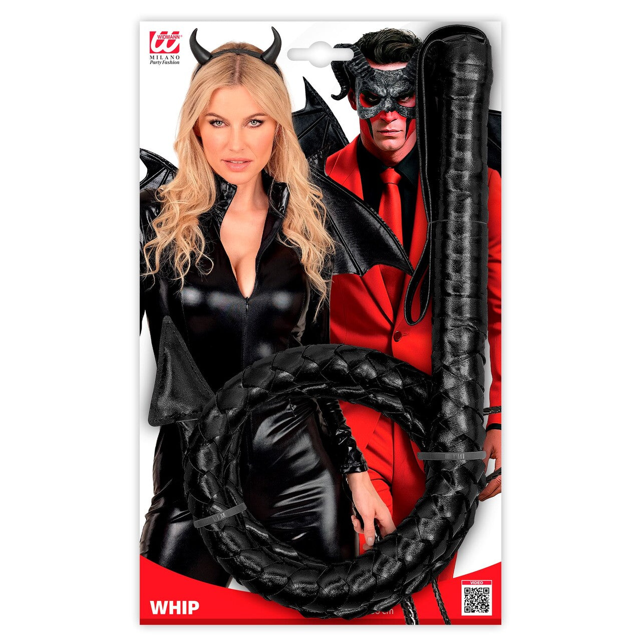 Op deze afbeelding zie je een Accessoires, van het merk Widmann. Zweep Devil Punisher 180 Centimeter