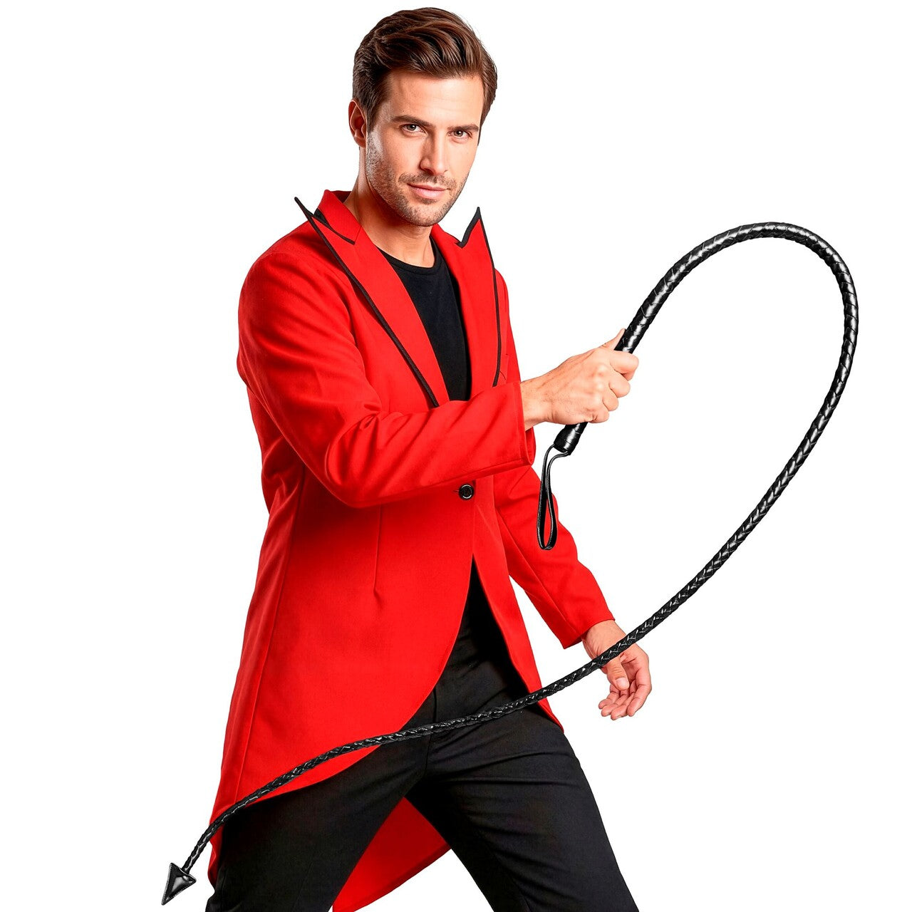 Op deze afbeelding zie je een Accessoires, van het merk Widmann. Zweep Devil Punisher 180 Centimeter