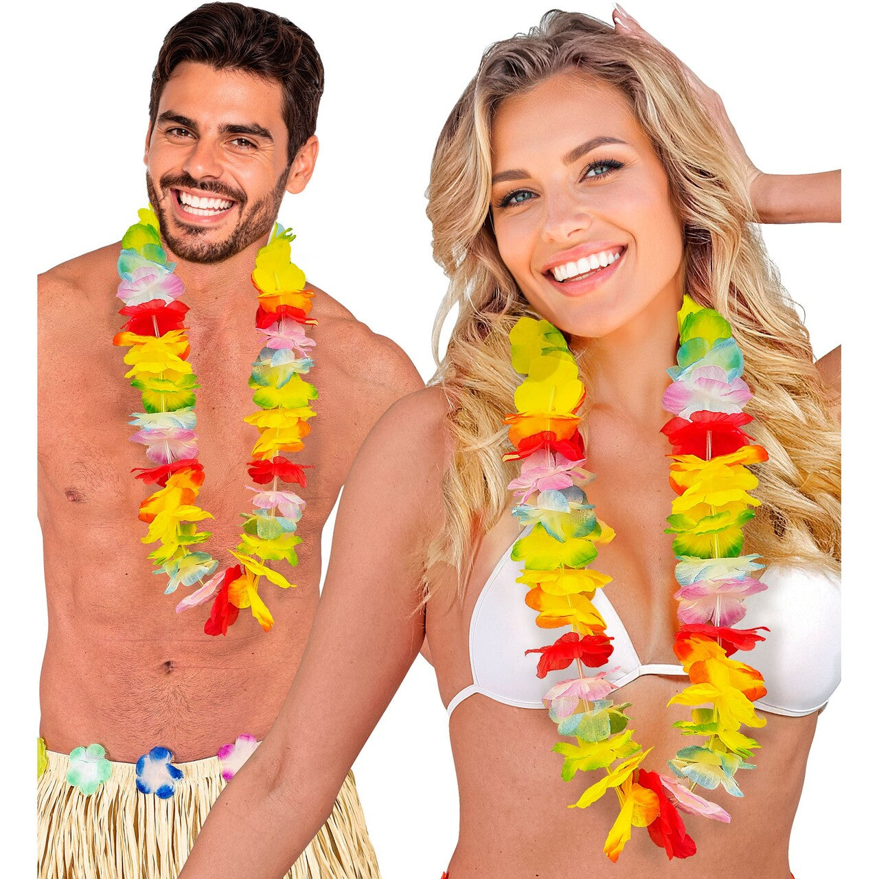 Op deze afbeelding zie je een Accessoires, van het merk Widmann. Hawaii Strand Krans Multicolor