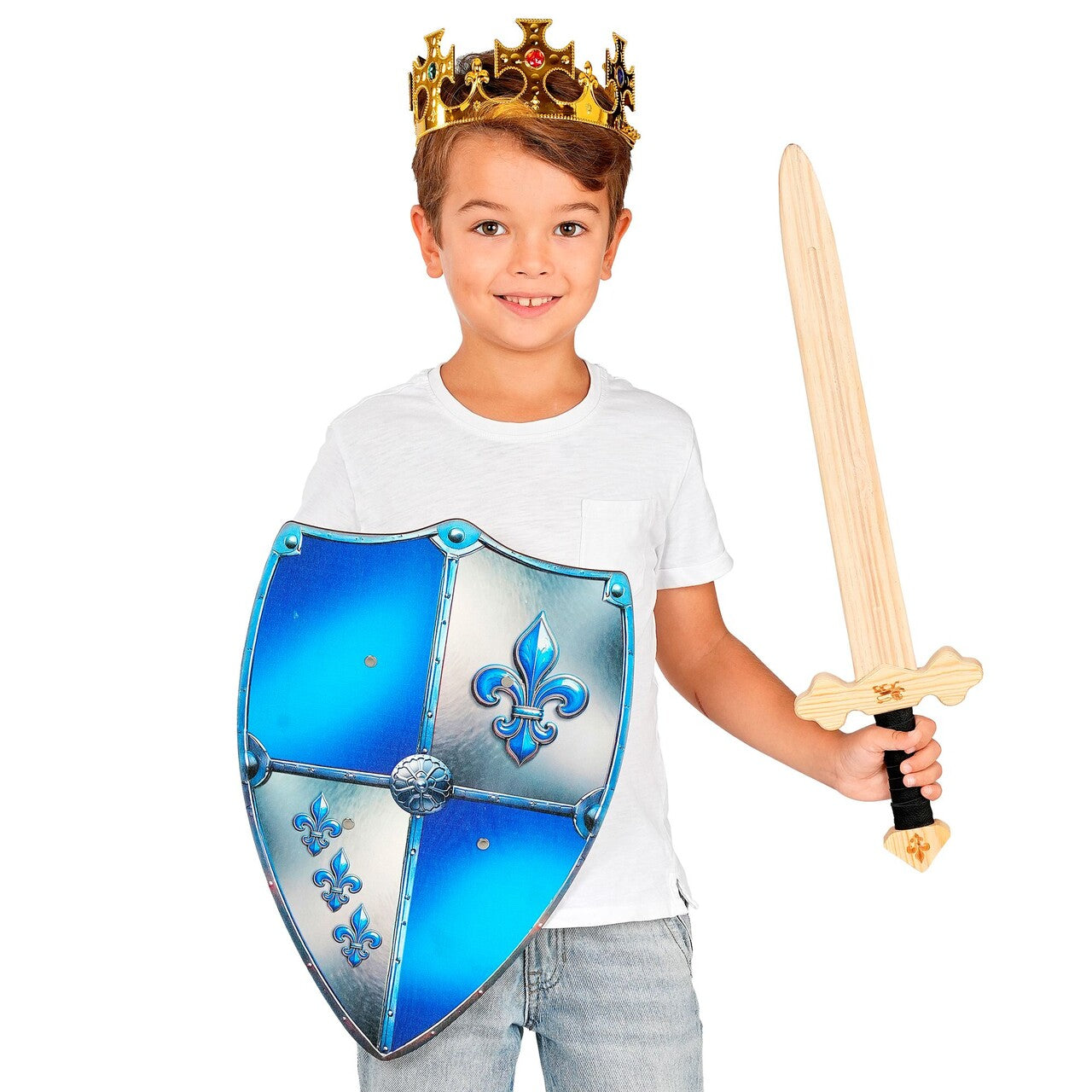 Op deze afbeelding zie je een Accessoires, van het merk Widmann. Ridderschild Hout Blauw