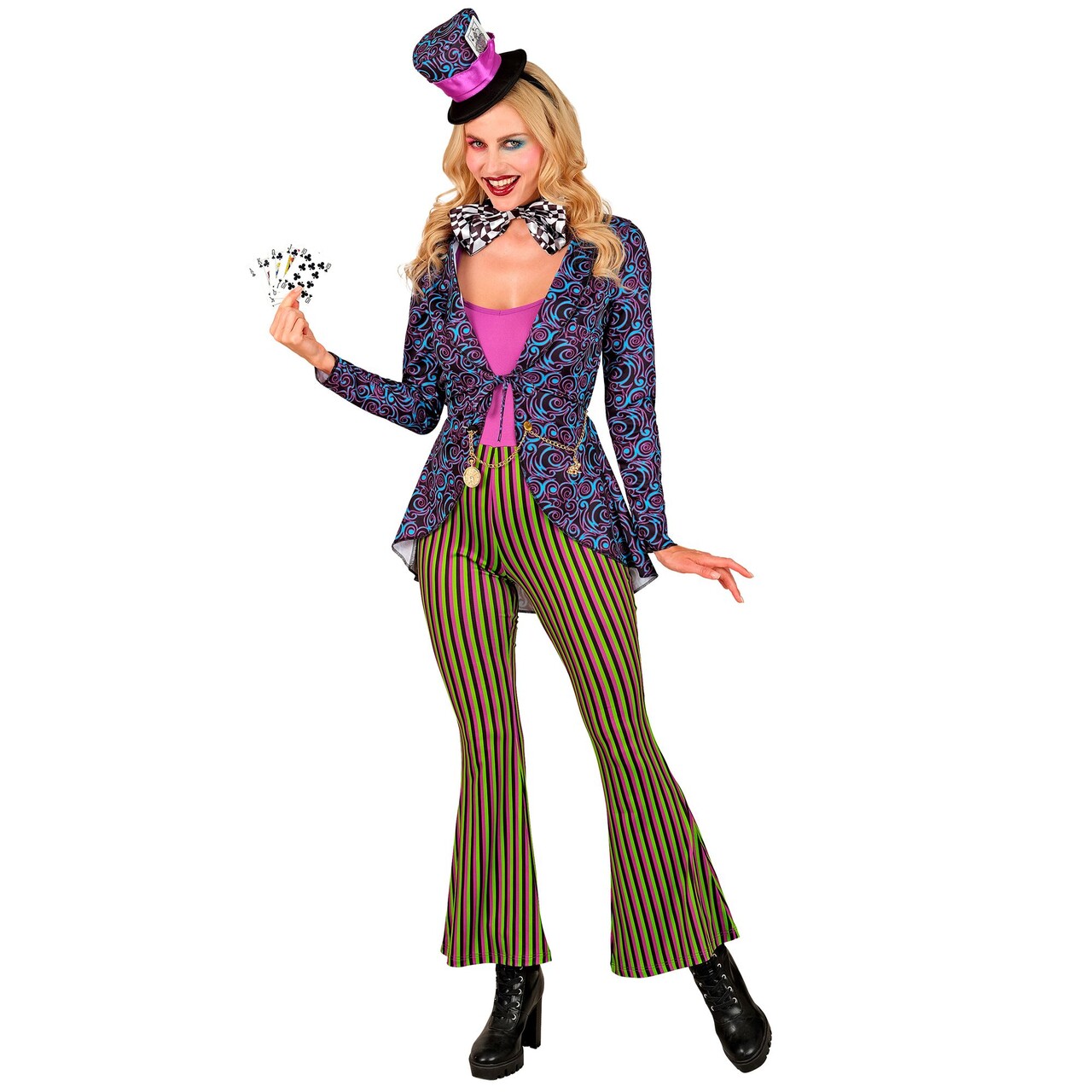 Op deze afbeelding zie je een Kostuums, van het merk Widmann. Hatter Maddy Madness Vrouw Kostuum