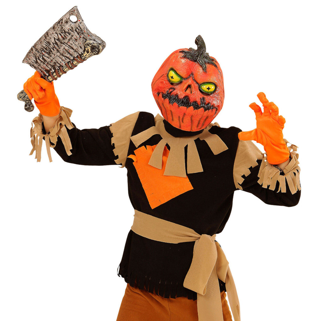 Op deze afbeelding zie je een Accessoires, van het merk Widmann. Grappig En Eng Kindermasker Horror Pompoen