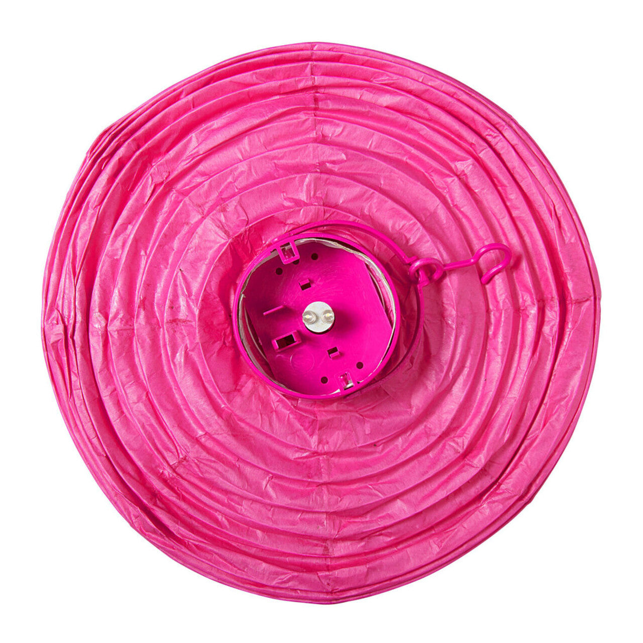 Op deze afbeelding zie je een Decoratie, van het merk Widmann. Feestelijke Lampion Met Licht 30 Centimeter Roze