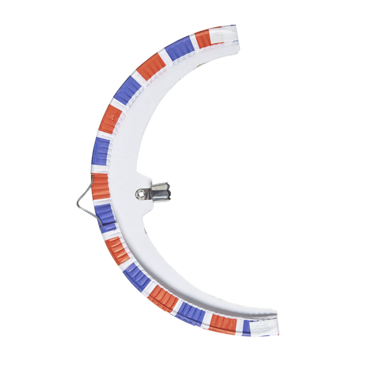 Op deze afbeelding zie je een Decoratie, van het merk Widmann. Feestelijke Papieren Bal Rood / Wit / Blauw Gestreept
