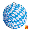Feestelijke Papieren Bal Wit / Blauw