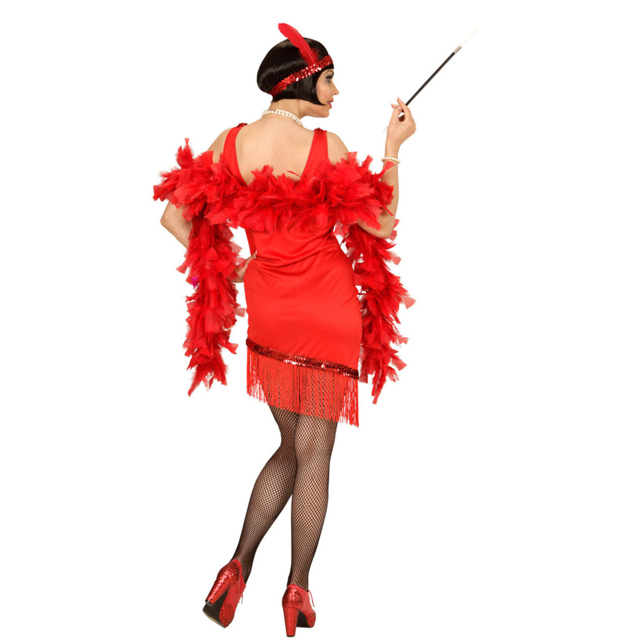 Op deze afbeelding zie je een Kostuums, van het merk Widmann. Detroit Flapper Rood Vrouw Kostuum