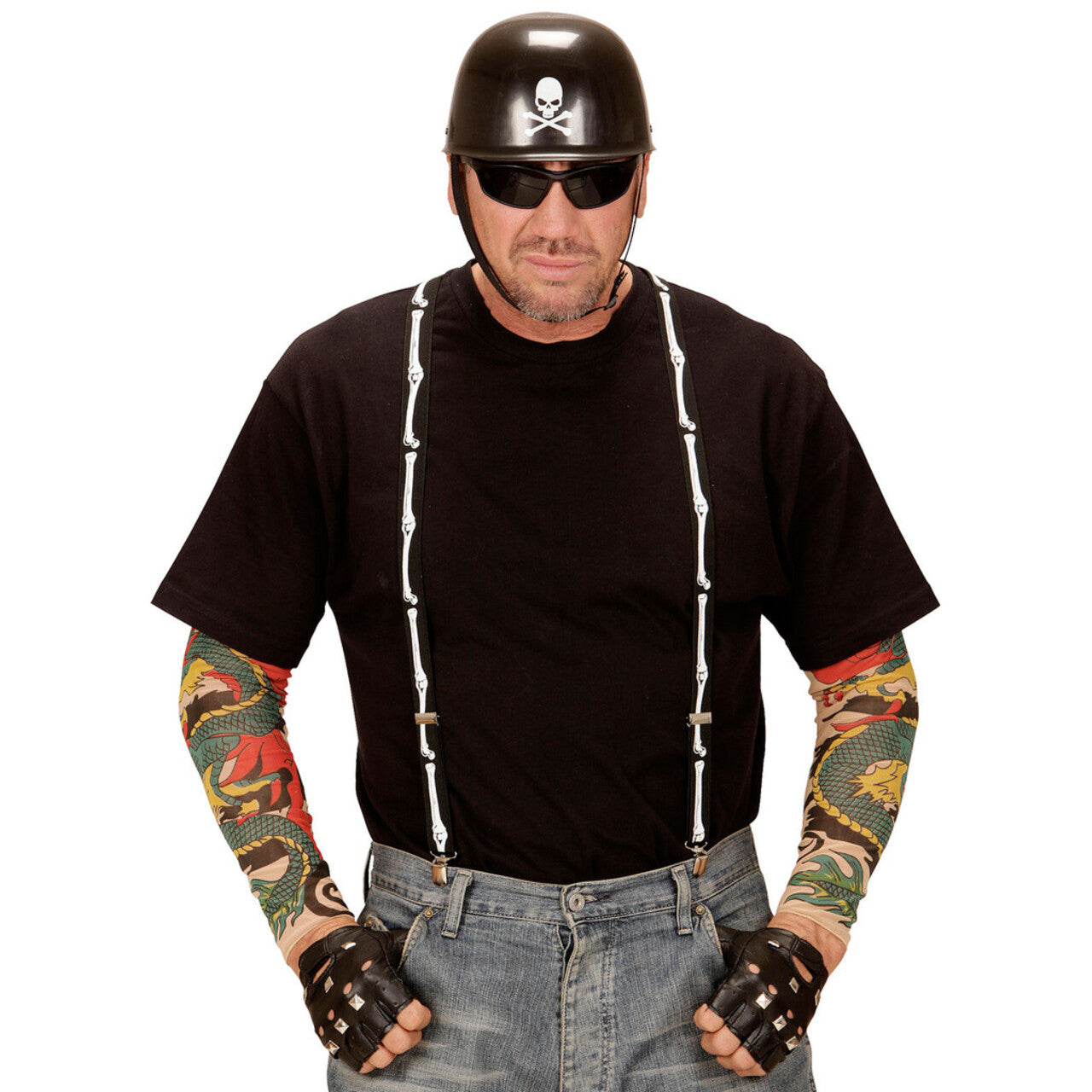 Op deze afbeelding zie je een Accessoires, van het merk Widmann. Motorclub Helm Biker