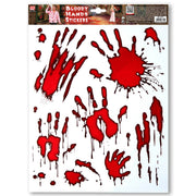 Op deze afbeelding zie je een Decoratie, van het merk Widmann. Stickers Bloederige Handen Crime Scene