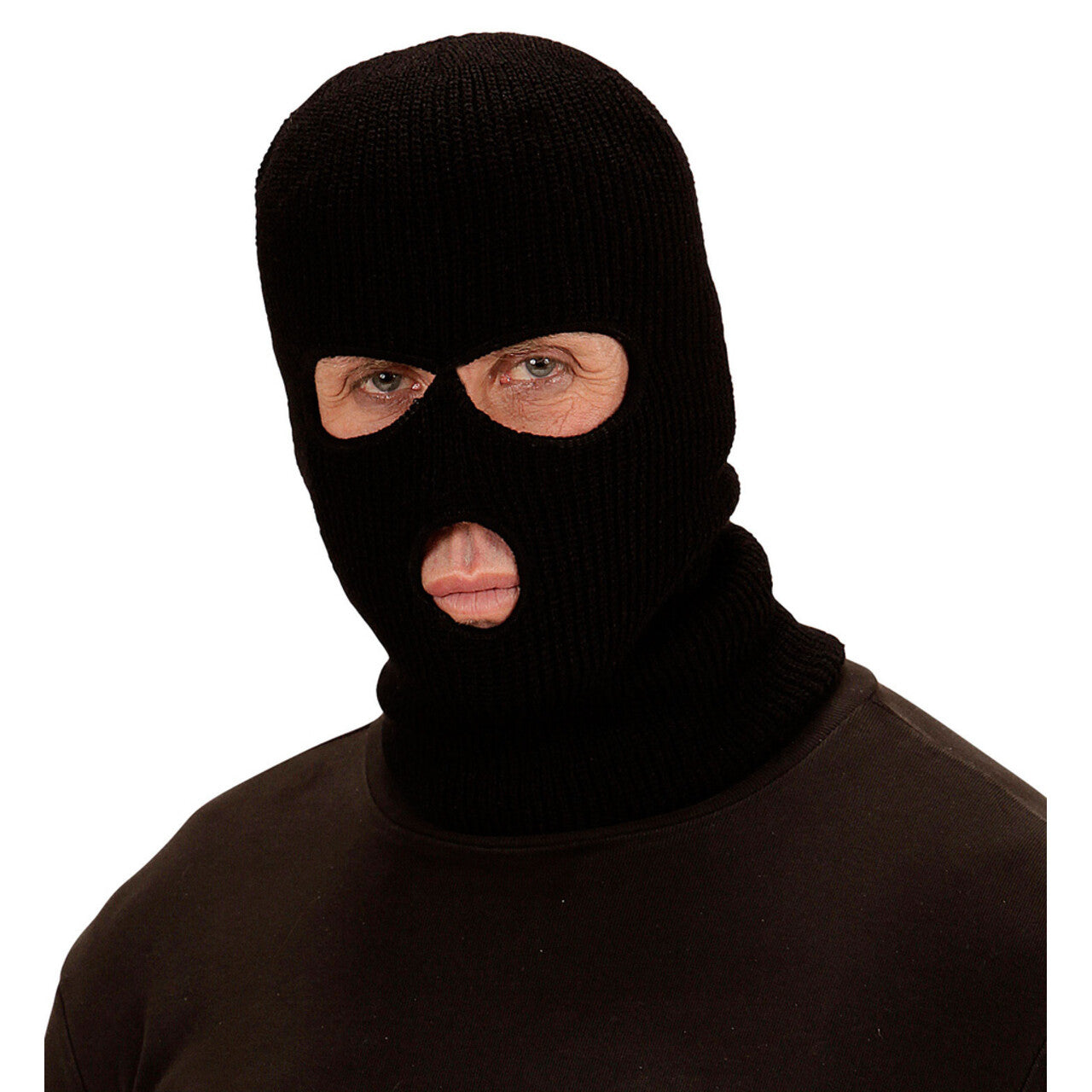Op deze afbeelding zie je een Accessoires, van het merk Widmann. Overvaller Masker Balaclava