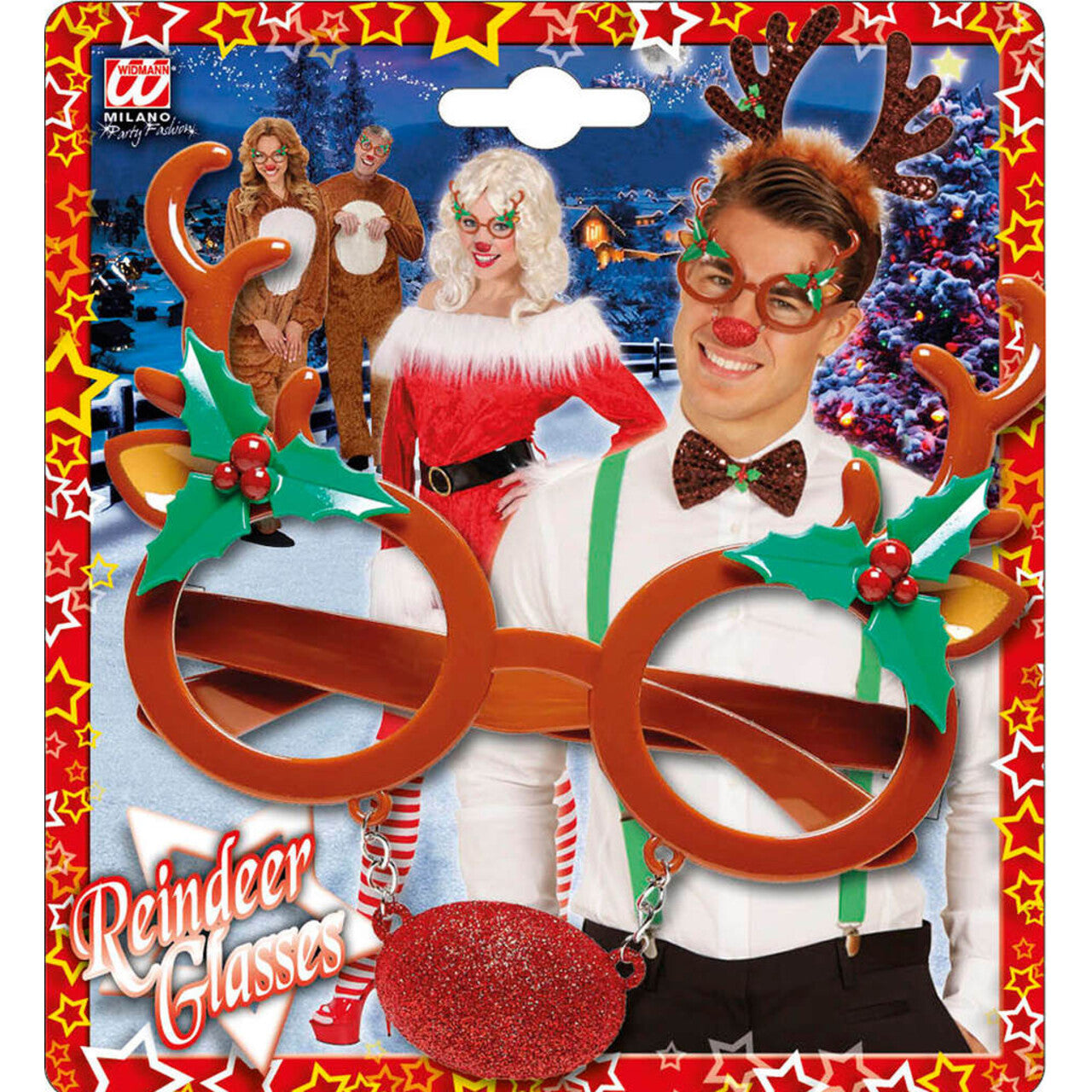 Op deze afbeelding zie je een Accessoires, van het merk Widmann. X-Mas Bril, Rendier
