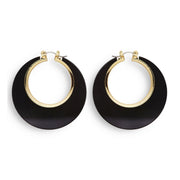 Op deze afbeelding zie je een Accessoires, van het merk Widmann. 70er Jaren Oorbellen Disco Zwart / Goud
