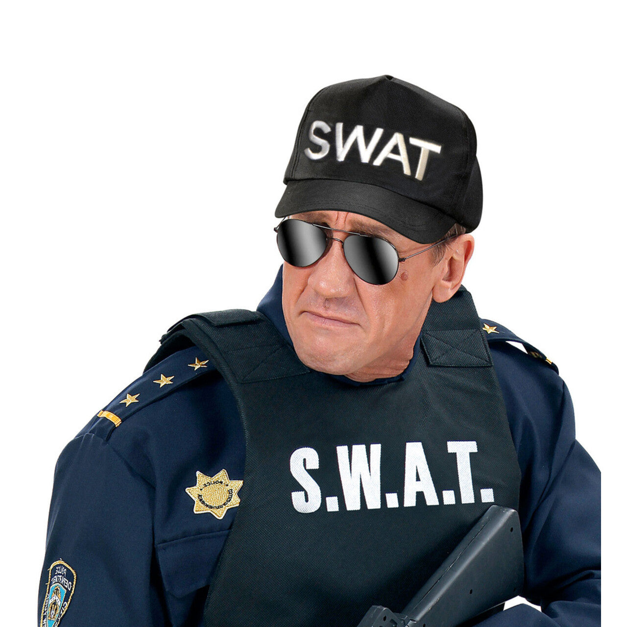 Op deze afbeelding zie je een Accessoires, van het merk Widmann. Amerikaanse Cap Swat