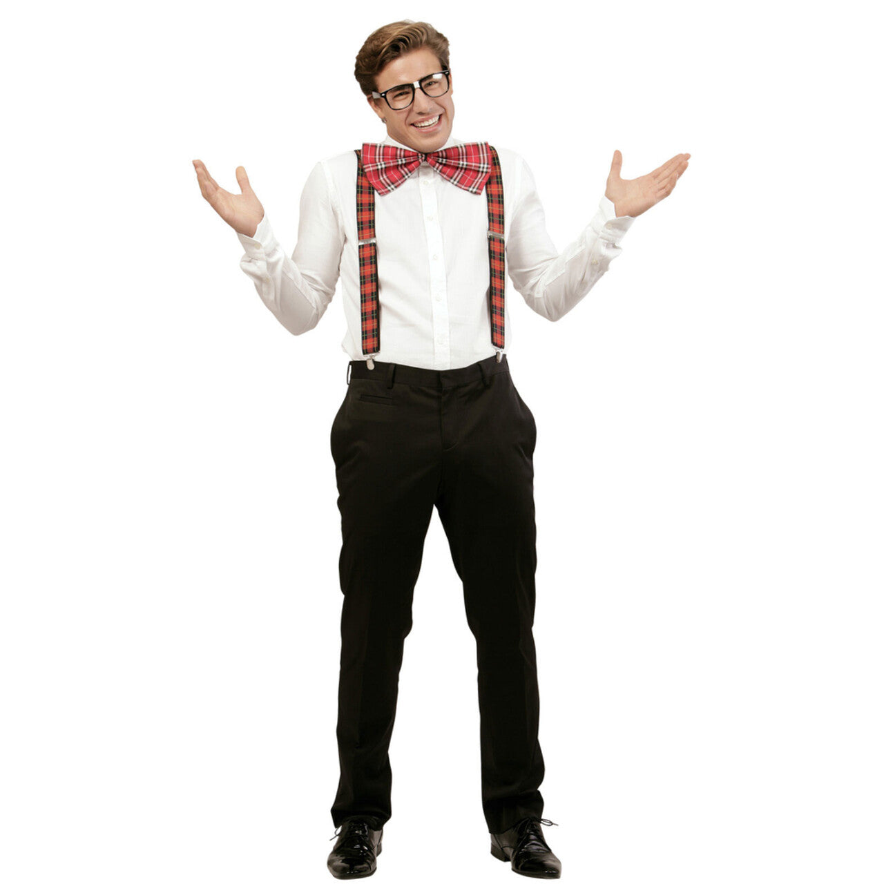 Op deze afbeelding zie je een Accessoires, van het merk Widmann. Back To School Nerd Set
