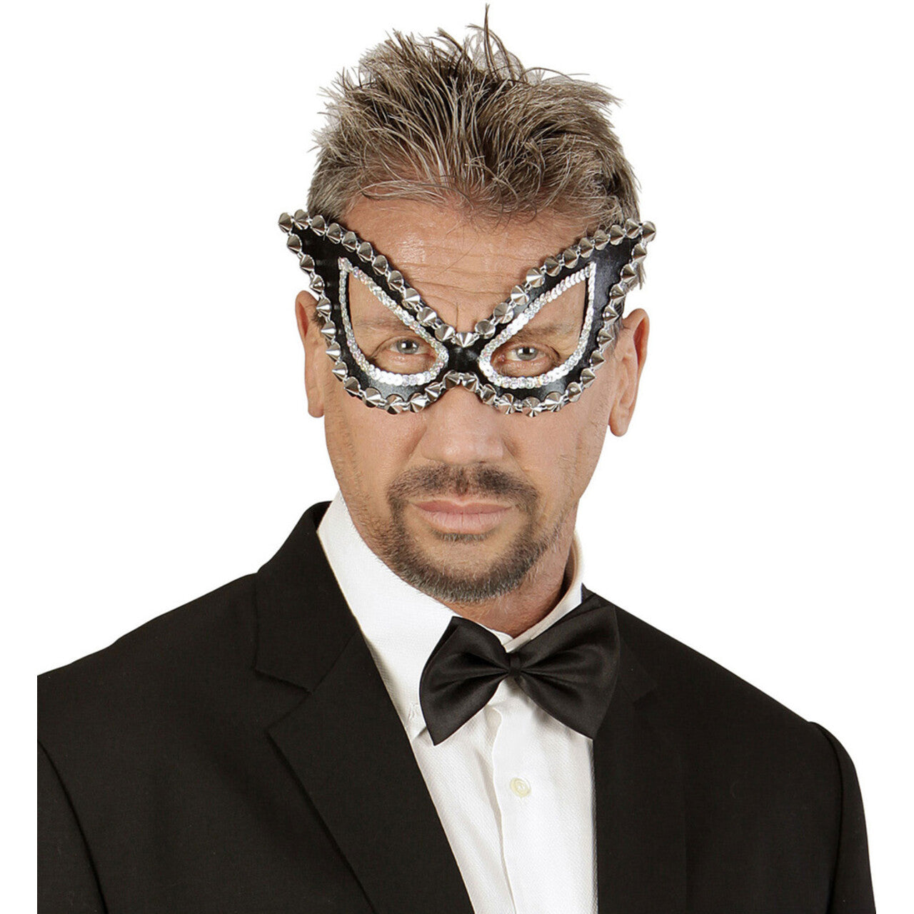 Op deze afbeelding zie je een Accessoires, van het merk Widmann. Mistress Oogmasker Kat Zwart Sm Met Nagels