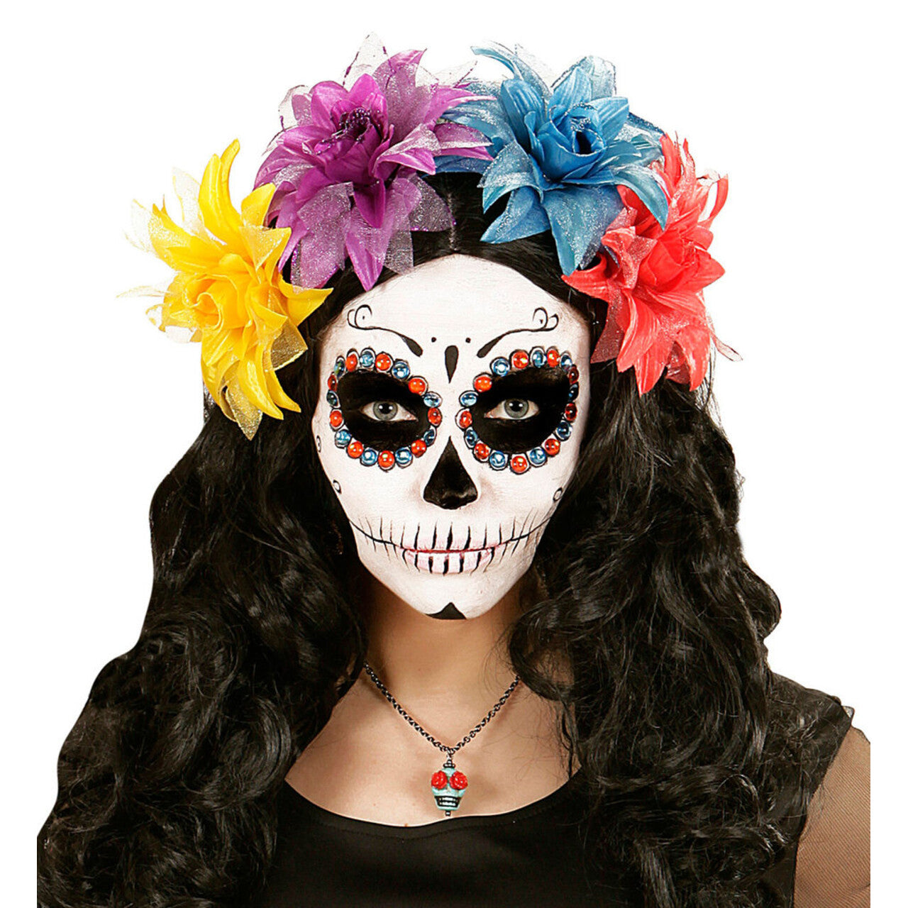 Op deze afbeelding zie je een Accessoires, van het merk Widmann. Tropische Haarclip Bloem Met Glitter, Geel