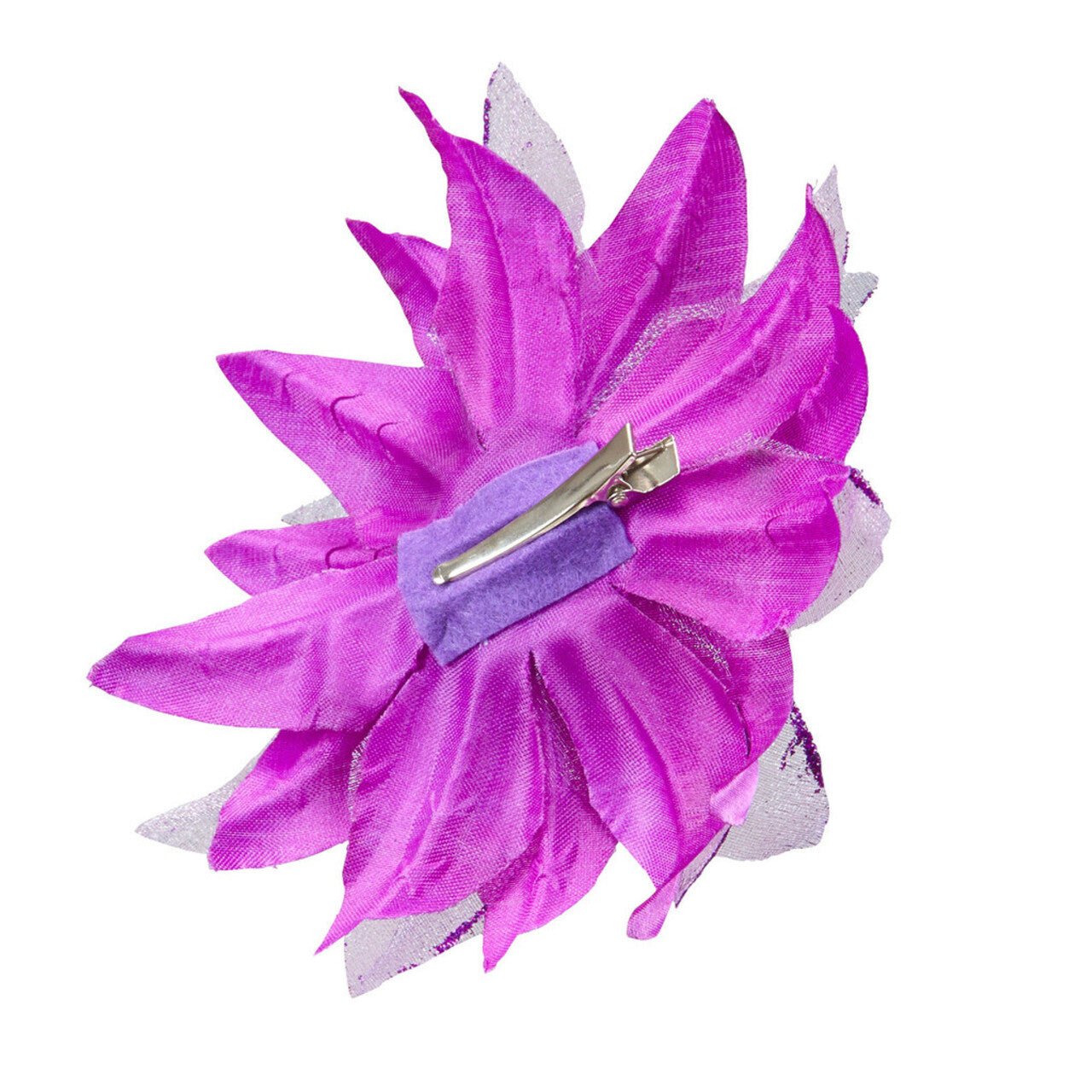Op deze afbeelding zie je een Accessoires, van het merk Widmann. Tropische Haarclip Bloem Met Glitter, Paars