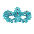 Carnaval Du Lac Oogmasker, Adelijk Azuur Met Glitters En Stenen