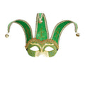 Nar Oogmasker, Joker Met Decoratie Glitters, Groen