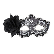 Op deze afbeelding zie je een Accessoires, van het merk Widmann. Mistery Oogmasker Glitter Bloemen Met Zwarte Roos
