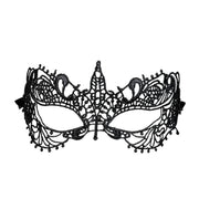 Op deze afbeelding zie je een Accessoires, van het merk Widmann. Mistery Oogmasker, Zwart Met Kant
