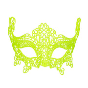 Op deze afbeelding zie je een Accessoires, van het merk Widmann. Venetia Neon Oogmasker, Kant Neon Geel