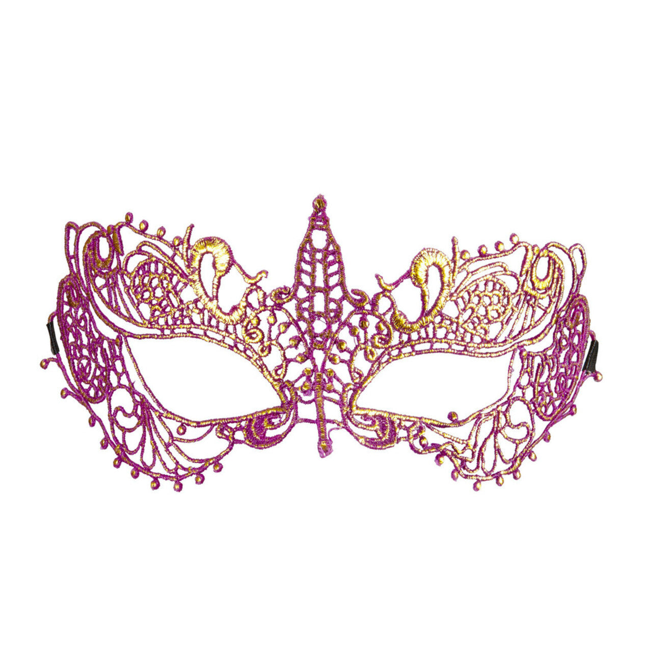Op deze afbeelding zie je een Accessoires, van het merk Widmann. Fantasia Oogmasker, Kant Metallic Paars