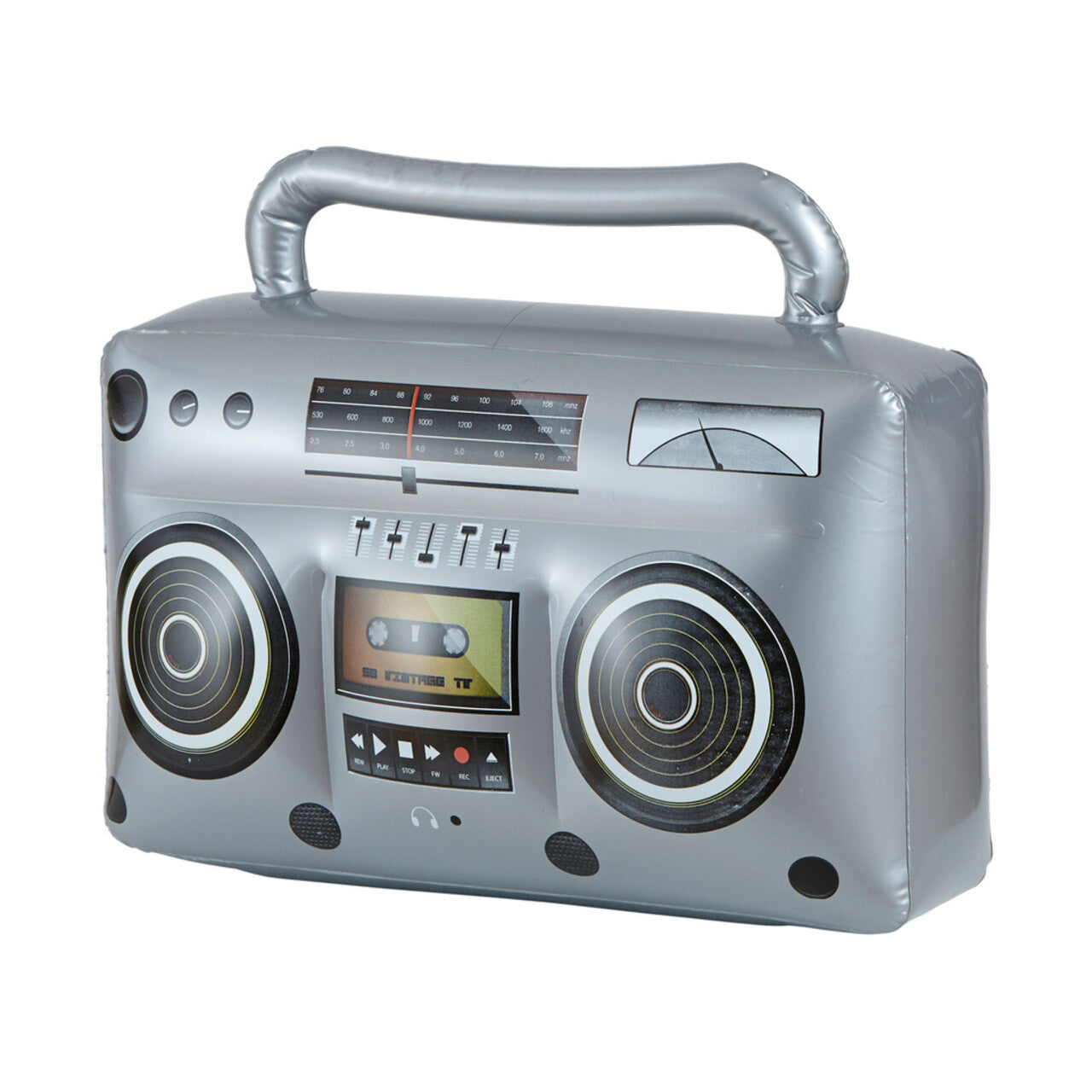 Op deze afbeelding zie je een Decoratie, van het merk Widmann. Ghettoblaster Opblaasbare Radio 50 Centimeter