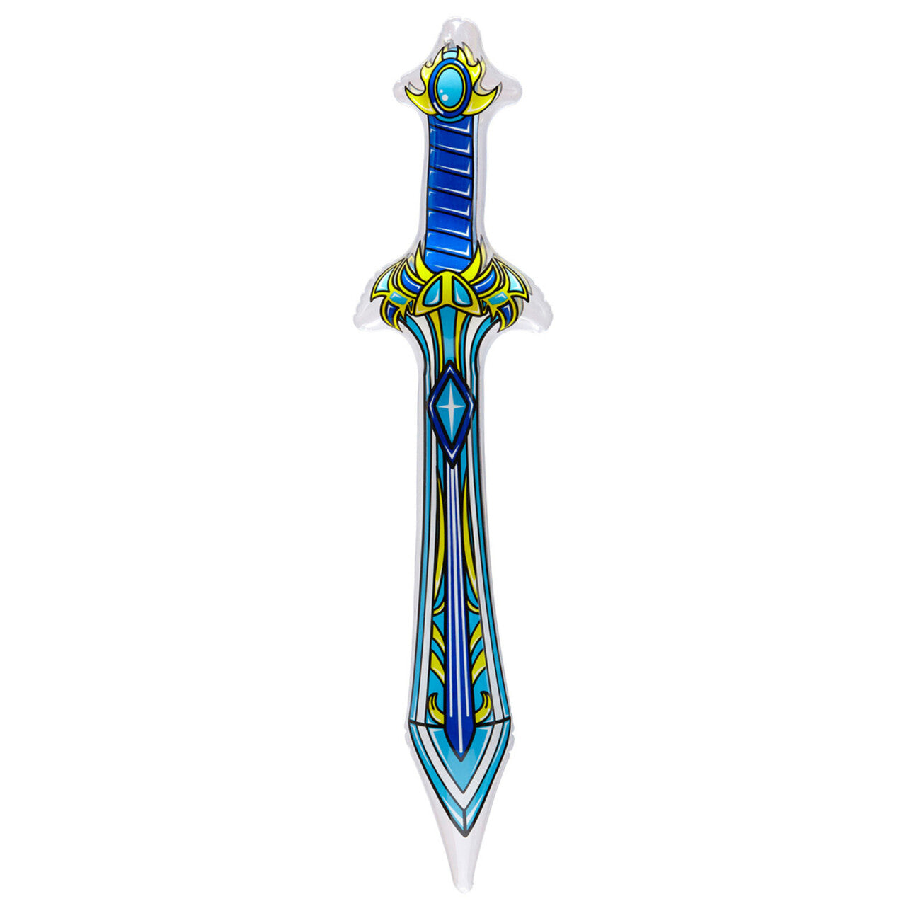 Op deze afbeelding zie je een Accessoires, van het merk Widmann. Grappige Opblaasbaar Magisch Zwaard, Blauw, 70 Centimeter