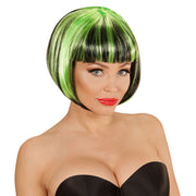 Op deze afbeelding zie je een Accessoires, van het merk Widmann. Emo Pruik, Streaks Zwart / Groen