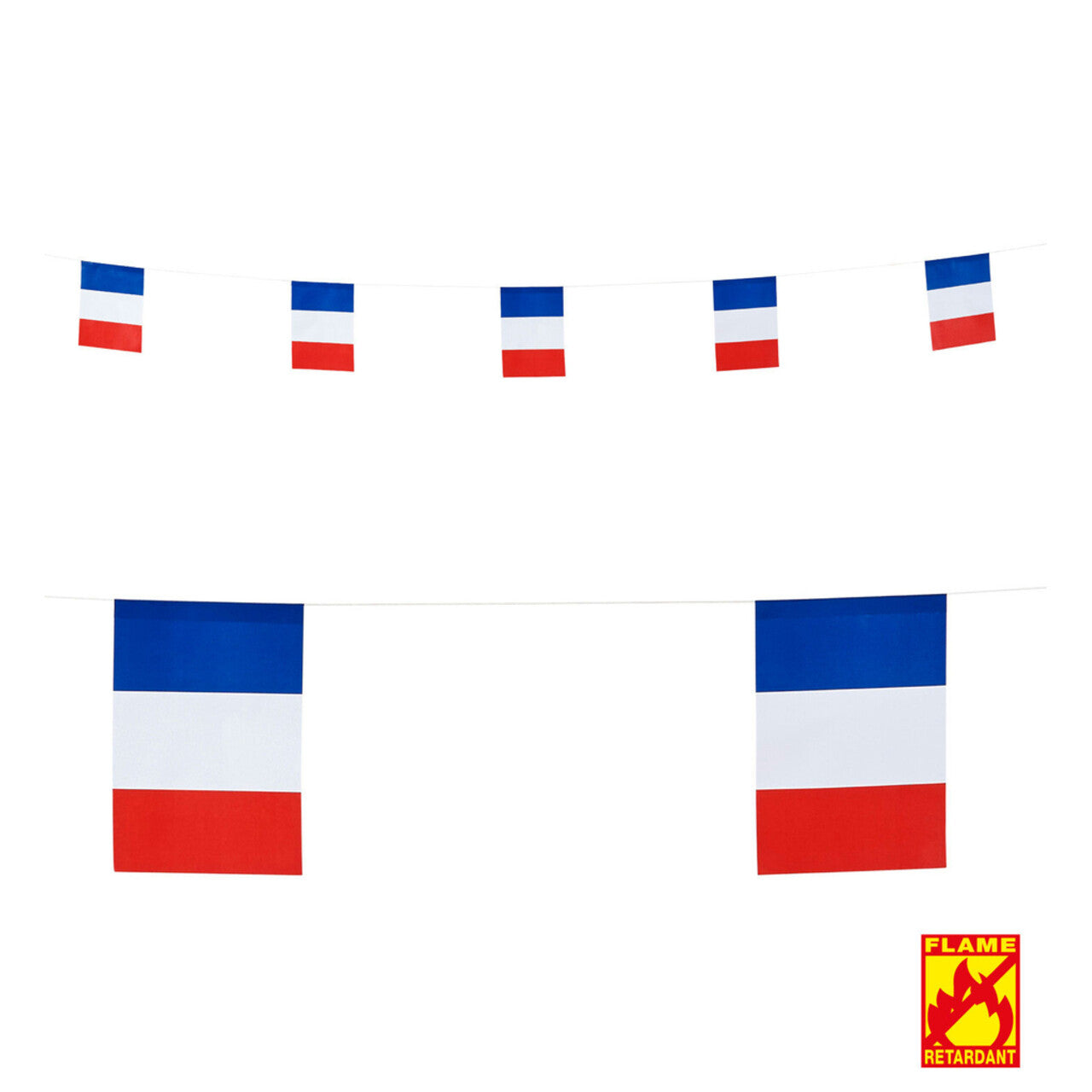 Op deze afbeelding zie je een Decoratie, van het merk Widmann. Landenthema Vlaggenlijn 6 Meter, Frankrijk