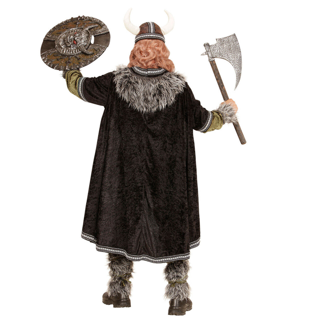 Op deze afbeelding zie je een Kostuums, van het merk Widmann. Zwart Ivar De Viking Man Kostuum