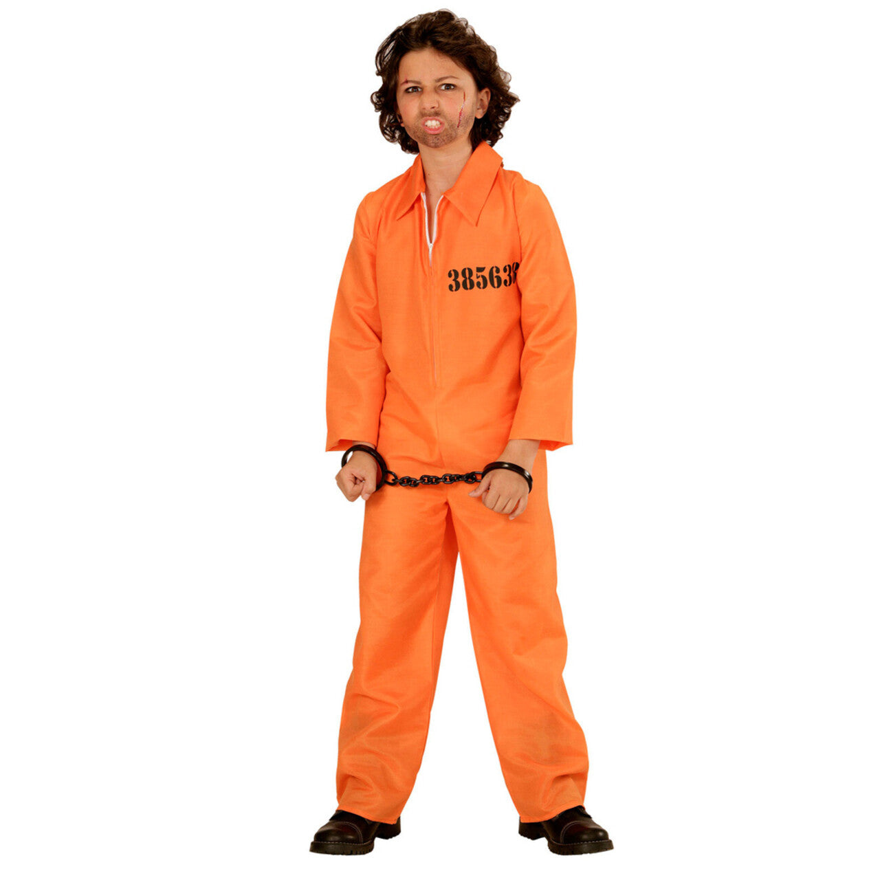 Op deze afbeelding zie je een Kostuums, van het merk Widmann. Gevangene Oranje Jongen Kostuum