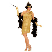 Op deze afbeelding zie je een Kostuums, van het merk Widmann. Amerikaanse Weelderigheid Flapper Goud Vrouw Kostuum