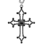 Op deze afbeelding zie je een Accessoires, van het merk Widmann. Ketting Gothic Kruis Zwart