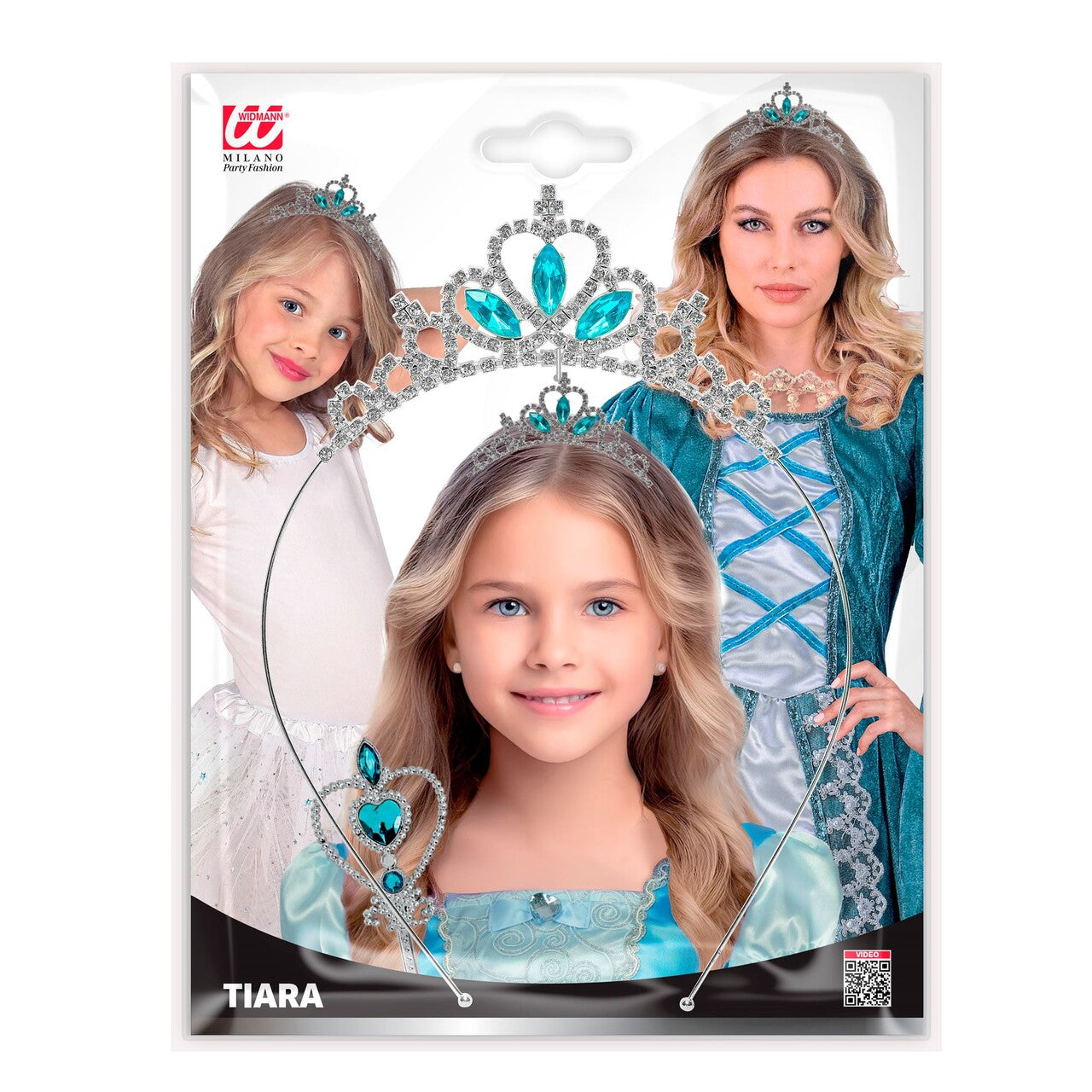 Op deze afbeelding zie je een Accessoires, van het merk Widmann. Blue Ice Princess Kind Tiara