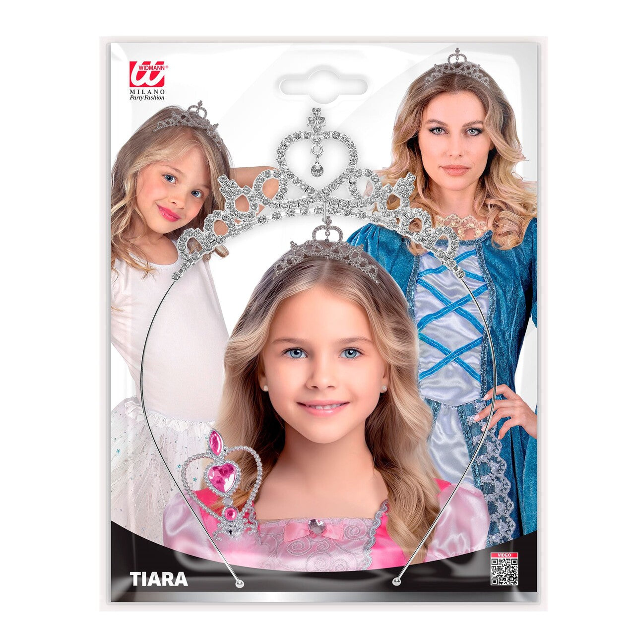 Op deze afbeelding zie je een Accessoires, van het merk Widmann. Diamond Queen Tiara Kind