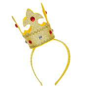 Op deze afbeelding zie je een Accessoires, van het merk Widmann. Koning Midas Hoofdband Met Mini Kroon Goud