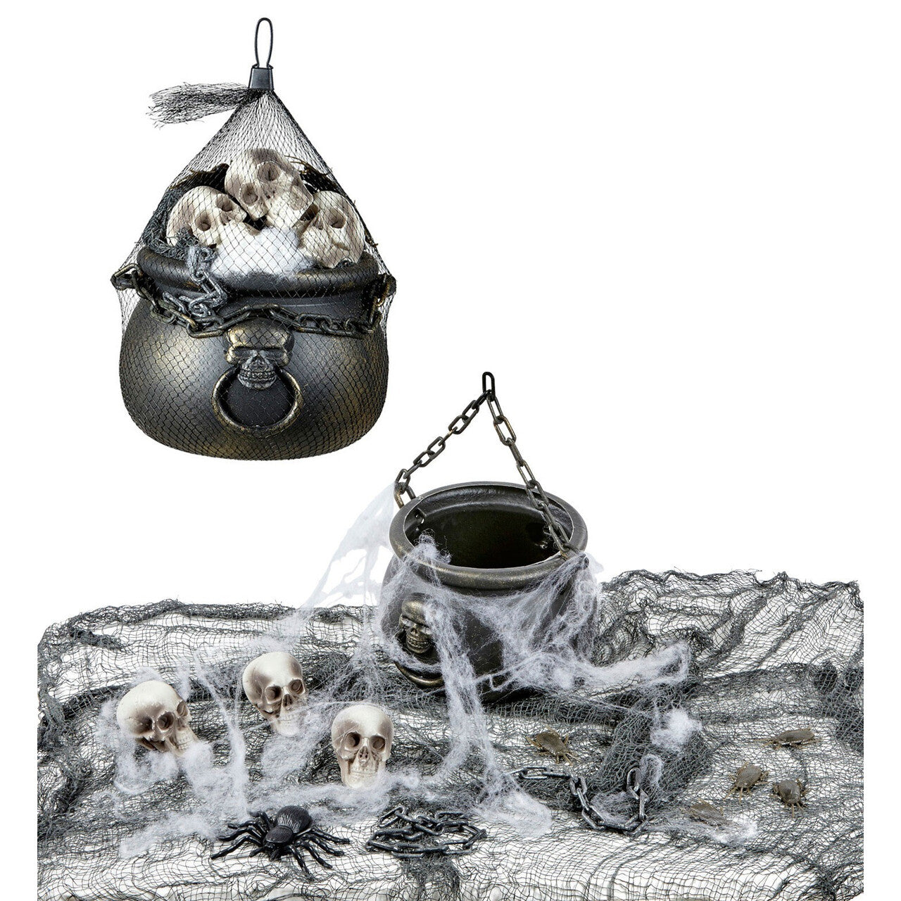 Op deze afbeelding zie je een Decoratie, van het merk Widmann. Complete Halloween Decoratie Set
