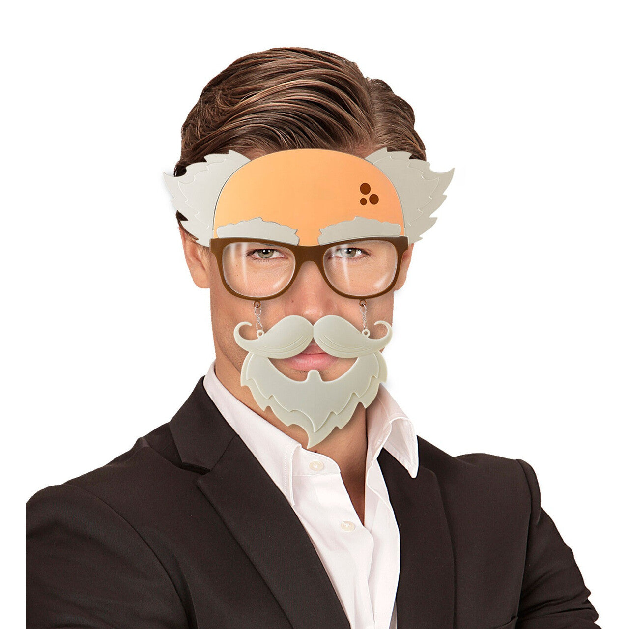 Op deze afbeelding zie je een Accessoires, van het merk Widmann. Professor Bril, Oude Man