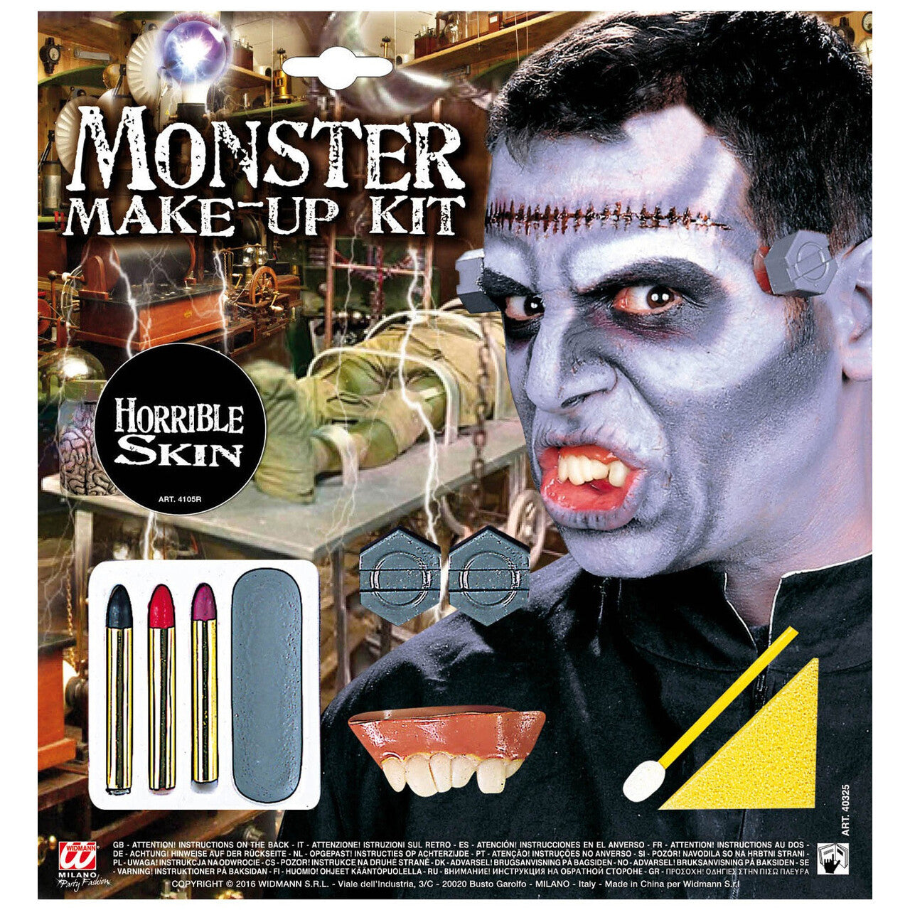 Op deze afbeelding zie je een Accessoires, van het merk Widmann. Make-Up Set Monster
