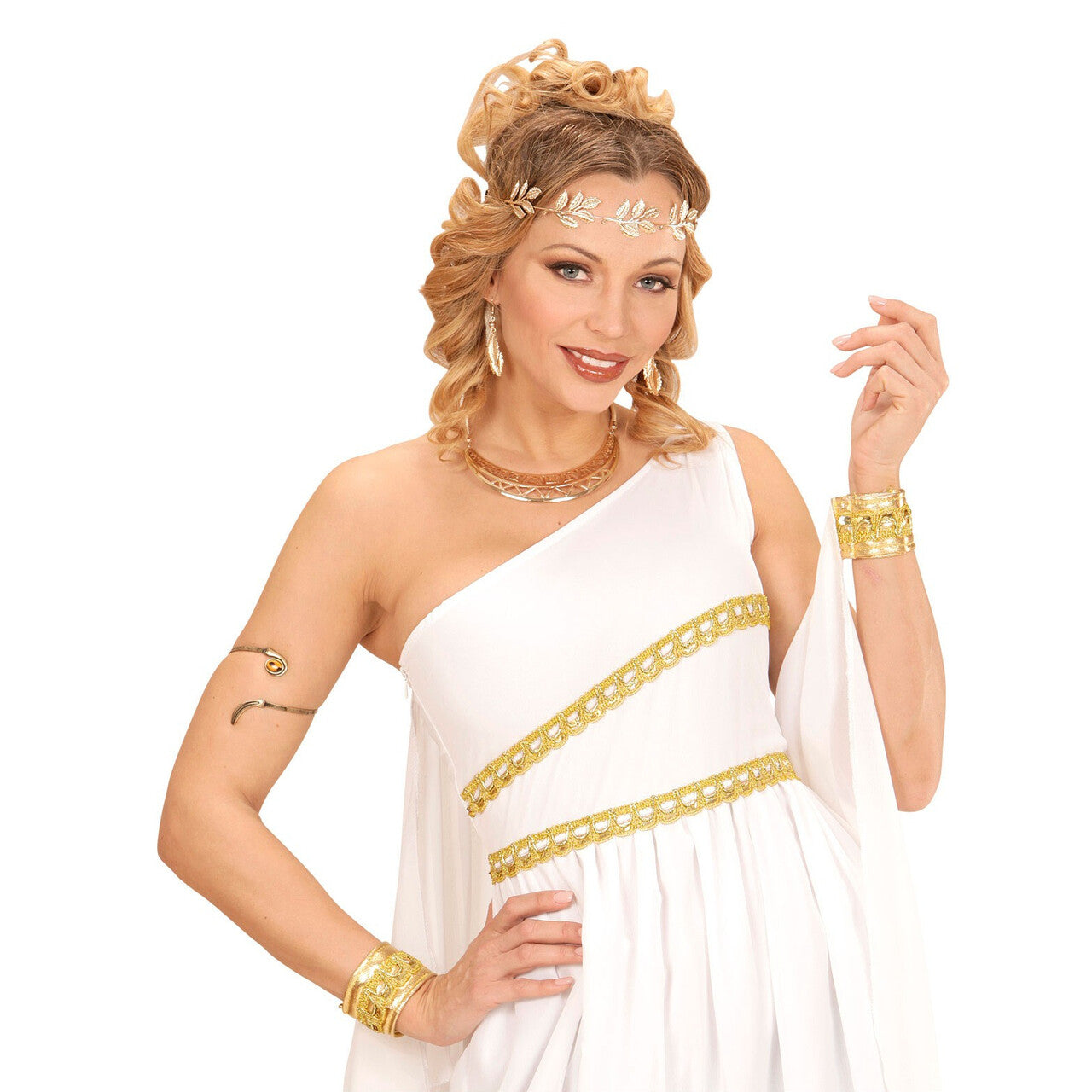 Op deze afbeelding zie je een Accessoires, van het merk Widmann. Romana Ketting Goud Grieks Romeins