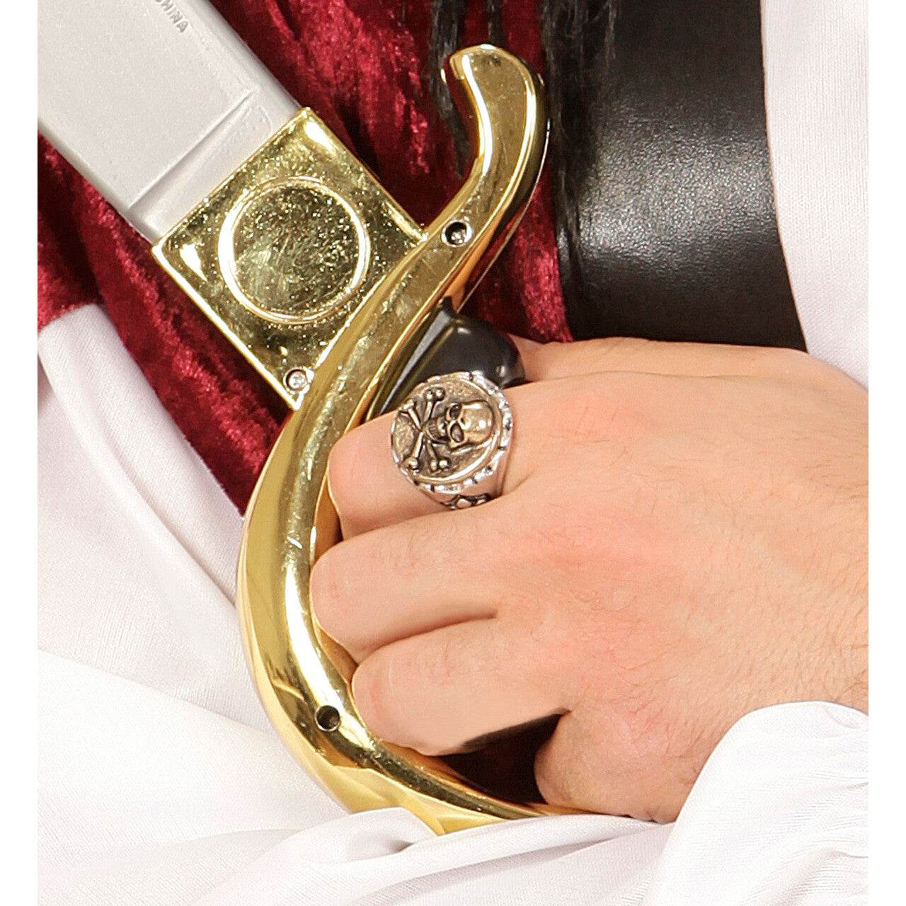 Op deze afbeelding zie je een Accessoires, van het merk Widmann. Doodshoofd Ring Schedel En Botten