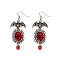 Halloween Accessoire Vleermuis Oorringen Met Rode Steen